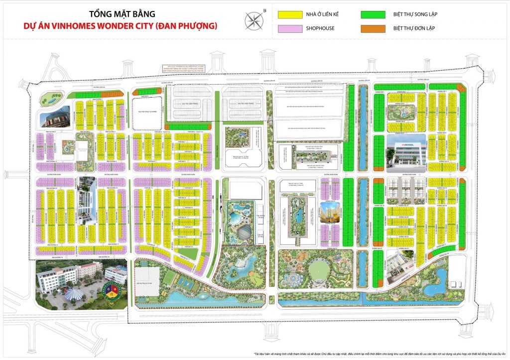 Phân khu Hừng Đông 3 Quy hoạch chi tiết với các phân khu nhà ở, tiện ích và cảnh quan xanh tại Vinhomes Đan Phượng