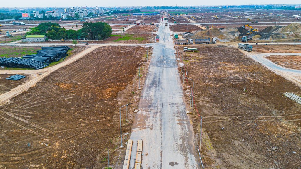 Đường nội khu tại Vinhomes Đan Phượng