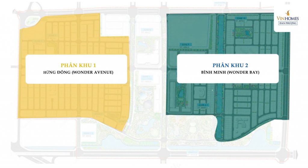 Vinhomes Đan Phượng 7 Vị trí các phân khu tại Vinhomes Đan Phượng Hà Nội