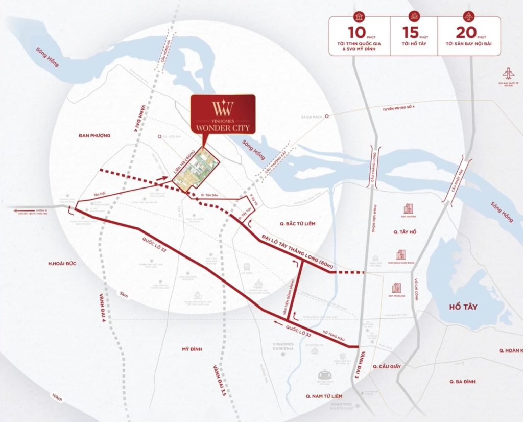 Có nên đầu tư Vinhomes Đan Phượng? Phân tích chi tiết từ góc độ chuyên gia 3 vị trí dự án Vinhomes Đan Phượng Hà Nội