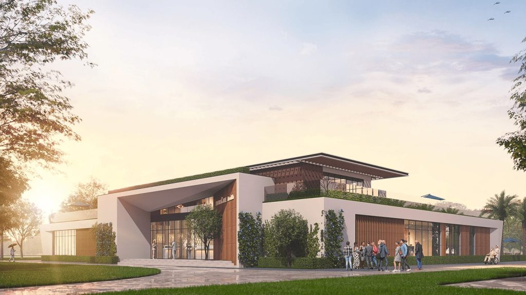 Công viên sức khỏe Wellness Park rộng 3.6ha tại Vinhomes Đan Phượng, nổi bật với tổ hợp chăm sóc sức khỏe Wellness Center gần 1000m2, bao quanh là không gian xanh và các khu vực tập luyện