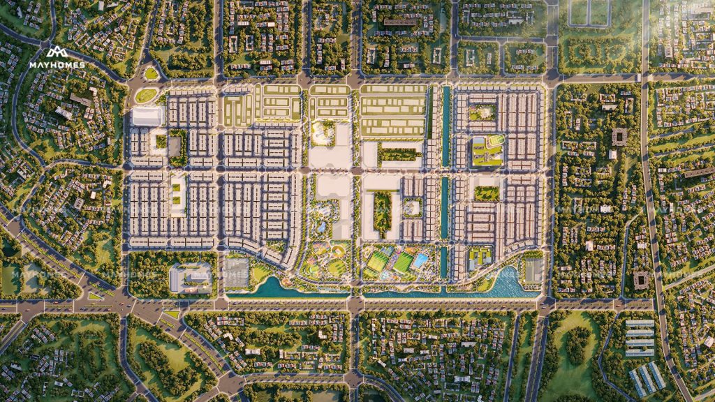 Phối cảnh từ trên cao dự án Vinhomes Đan Phượng