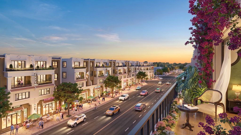 Những dãy Shophouse sôi động tại dự án Vinhomes Đan Phượng