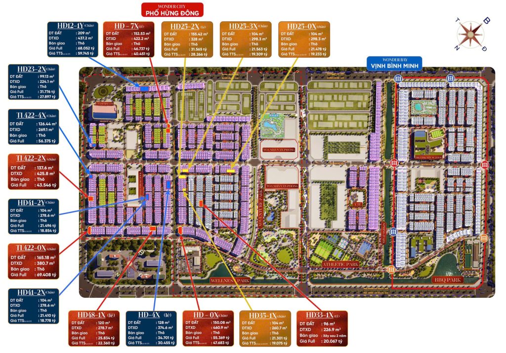 Vinhomes Đan Phượng 2 Bảng hàng phân khu Hừng Đông