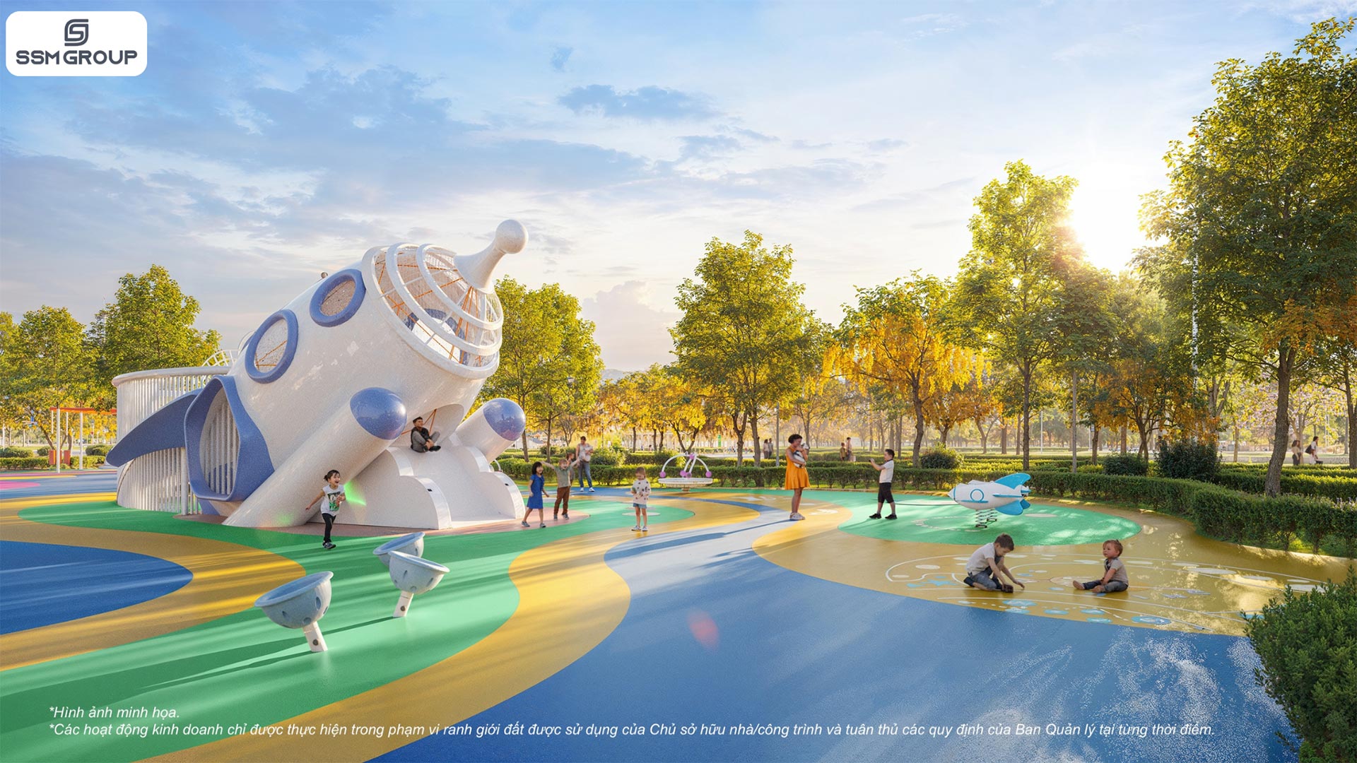 Khu vui chơi dành cho trẻ em tại công viên Adventure Park Khu vui chơi dành cho trẻ em tại công viên Adventure Park